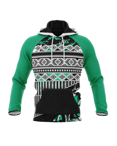 Sweat Capuche Fité Poche Kangourou - Sublimation totale - (Grandes tailles)