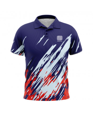 Polo 2 boutons avec Col tissu identique Manches Droite - Sublimation totale - Interlock (Enfant/ Adulte)