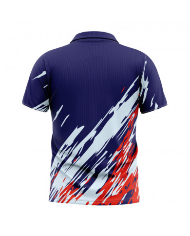 Polo 2 boutons avec Col tissu identique Manches Droite - Sublimation totale - Interlock (Enfant/ Adulte)